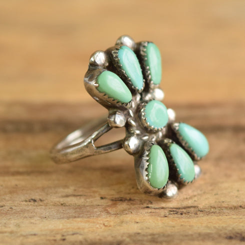Bill & Lou Laweka Zuni Turquoise Ring - Size 6